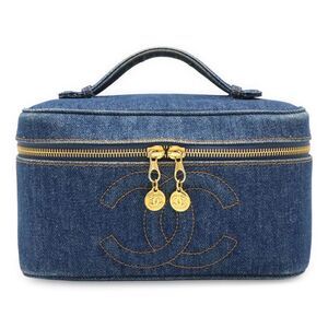 Chanel Denim Vanity Bag Makeup Pouch